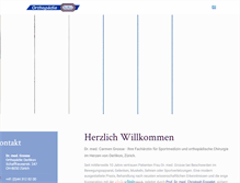Tablet Screenshot of orthopaedie-oerlikon.ch